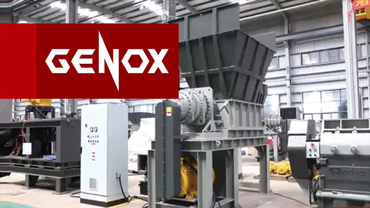 Single Shaft Pre-Shredder for plastic film | YS Series  - Genox Technology Tech