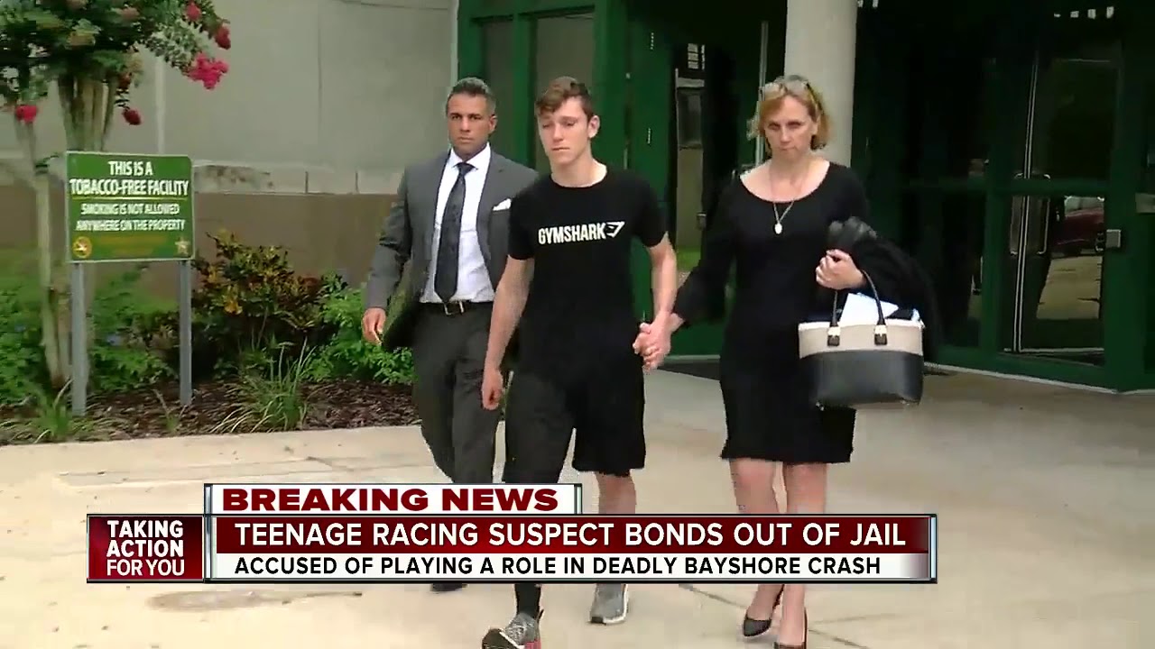 Teen suspect in Bayshore Boulevard street racing deaths of mother, toddler bonds out of jail