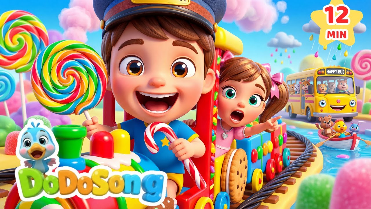 Fun Vehicle Songs for Kids | Train & Bus Songs | DodoSong Nursery Rhymes