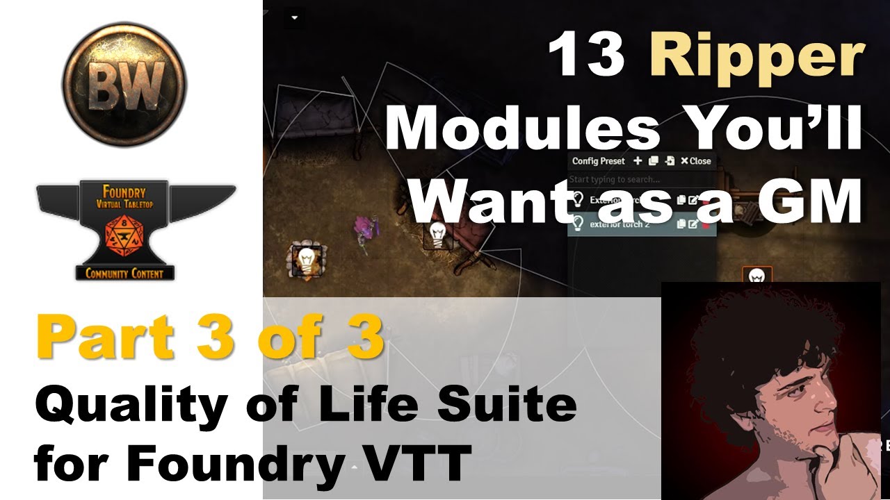 Ripper's Foundry Modules Part 3: Utility and QOL! Config Presets, Dig Down, Patrol, and more!