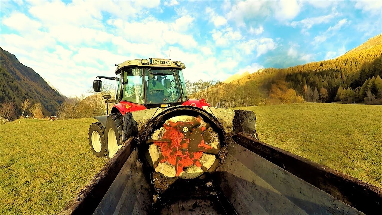 👨‍🌾Agrarwirtschaft in den Bergen 🏔 :  Misten 2018  Let's drive🚜 Wirtschaftsdünger