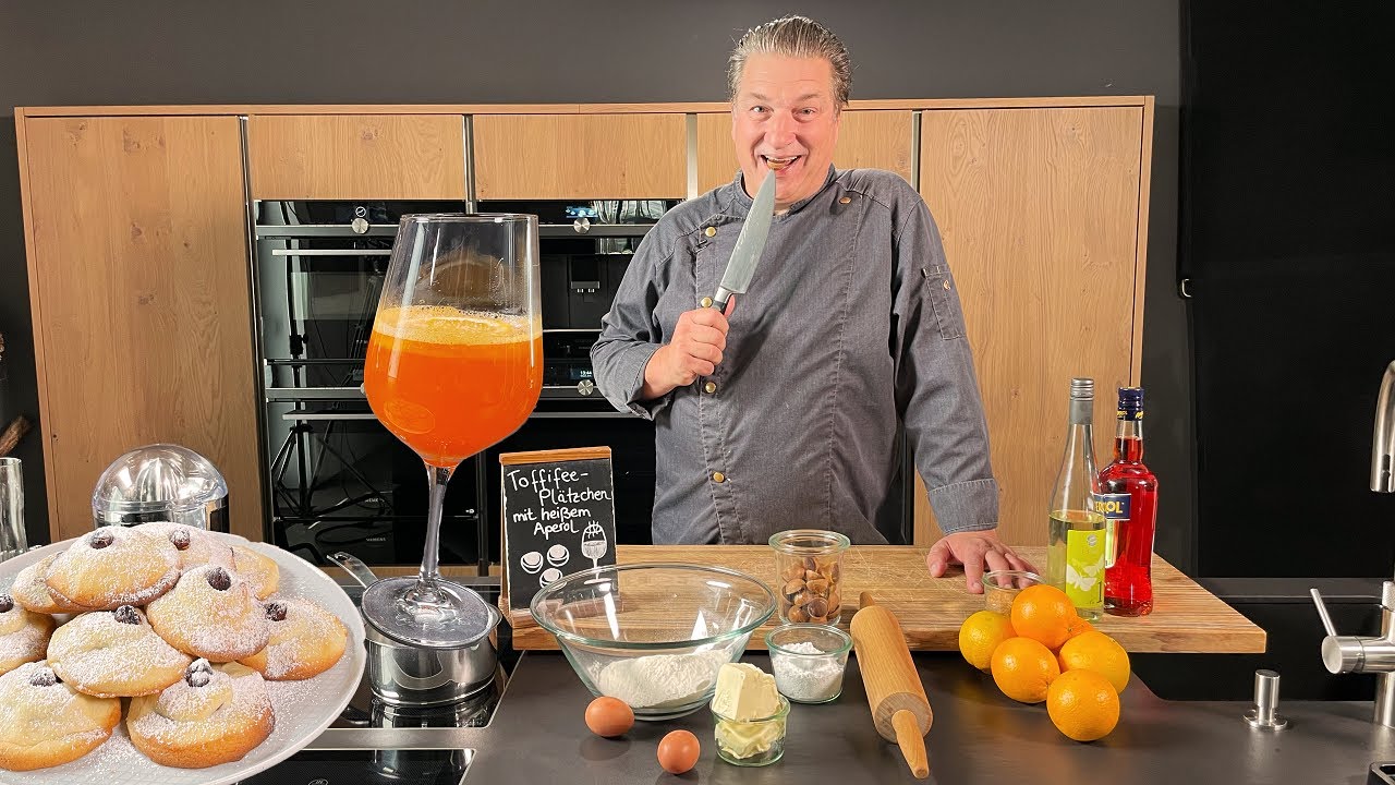 Toffifee-Plätzchen mit heißem Aperol | Das schnelle Gericht