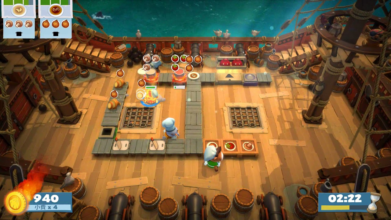 (4players) Overcooked AYCE Story 1-3 [score: 2964]