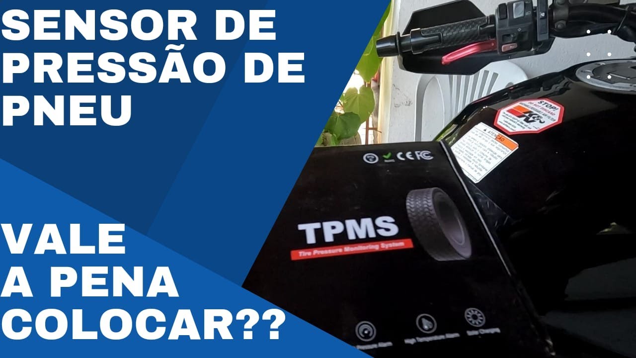 Instalando sensor de pressão e temperatura de pneu com voltímetro TPMS - MOTO 1000c