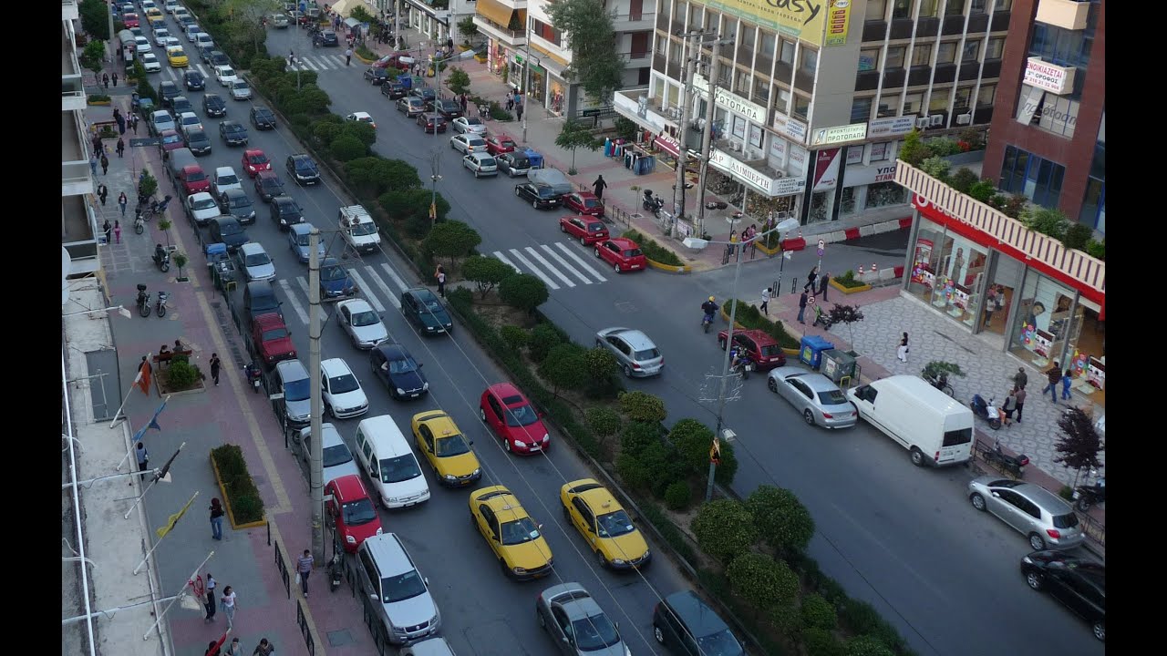 Driving in Athens Greece Galatsi