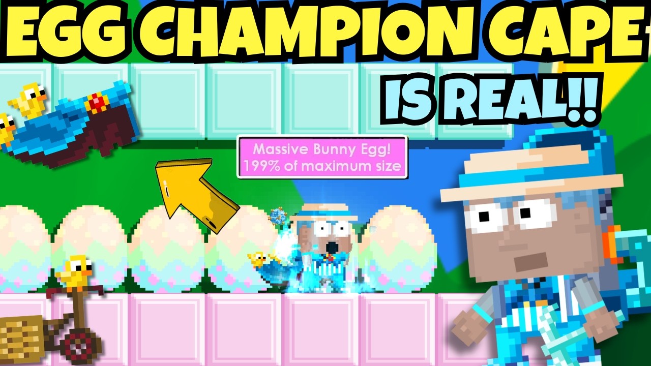 ЛОЛ, ЧТО ЗА ЧУШЬ? ПЛАЩ ЧЕМПИОНА ПО ИГРЕ В ЯЙЦАХ!! 🐤 100 000 ВОЛШЕБНЫХ ЯИЦ В ГАЧЕ! | Пасха GrowTop...