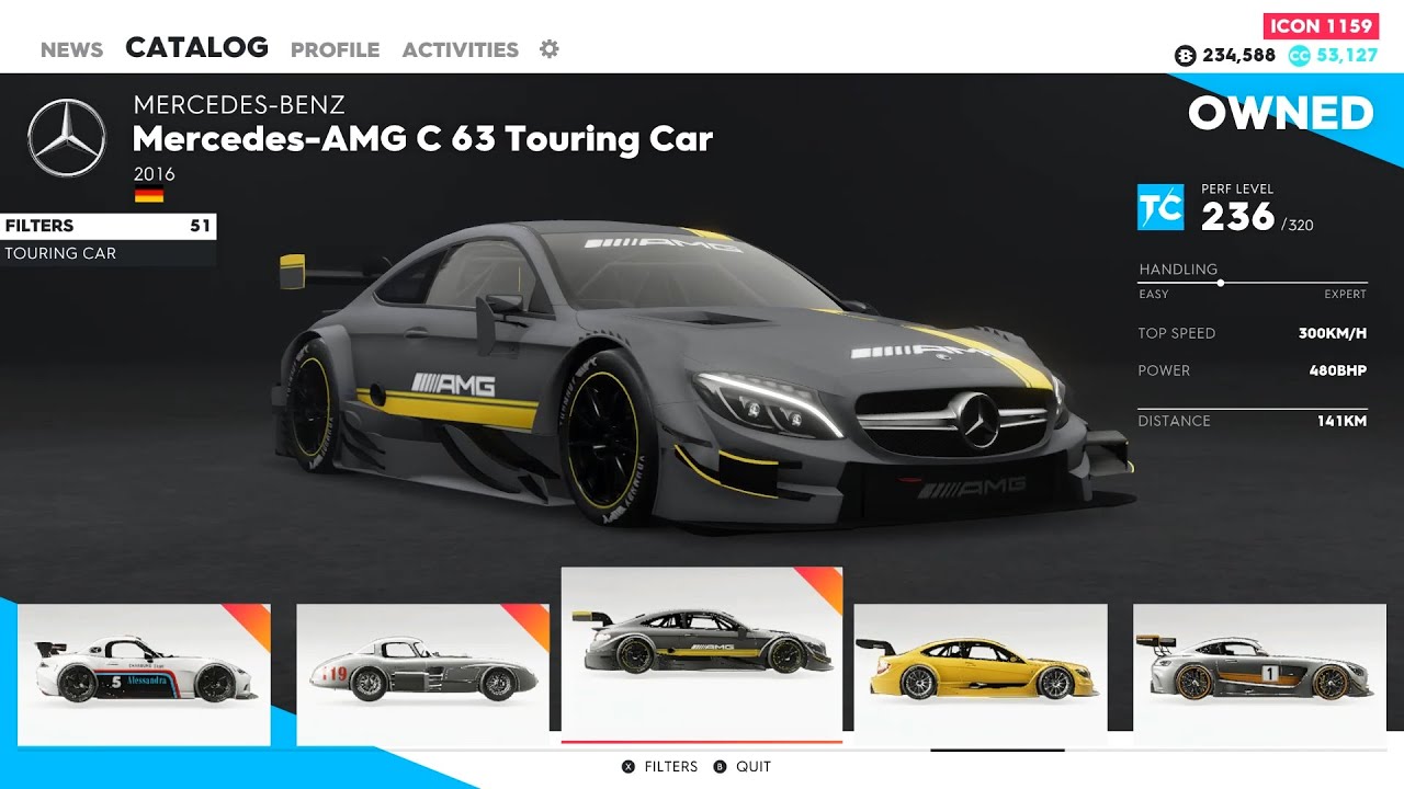 ALL TOURING CARS LIST - THE CREW 2