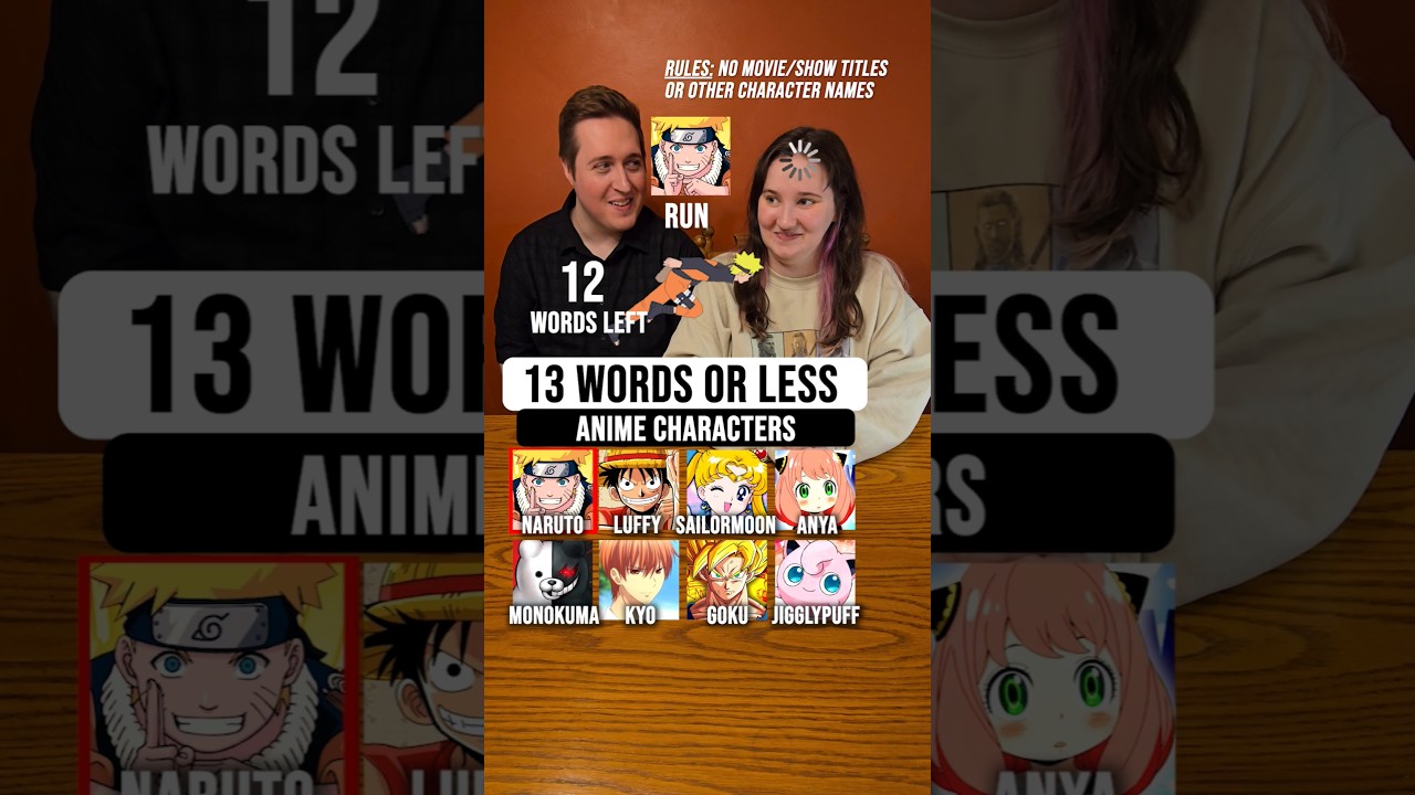 13 Words or Less - Anime #anime #naruto #onepiece #pokemon #dragonballz #danganronpa #spyxfamily