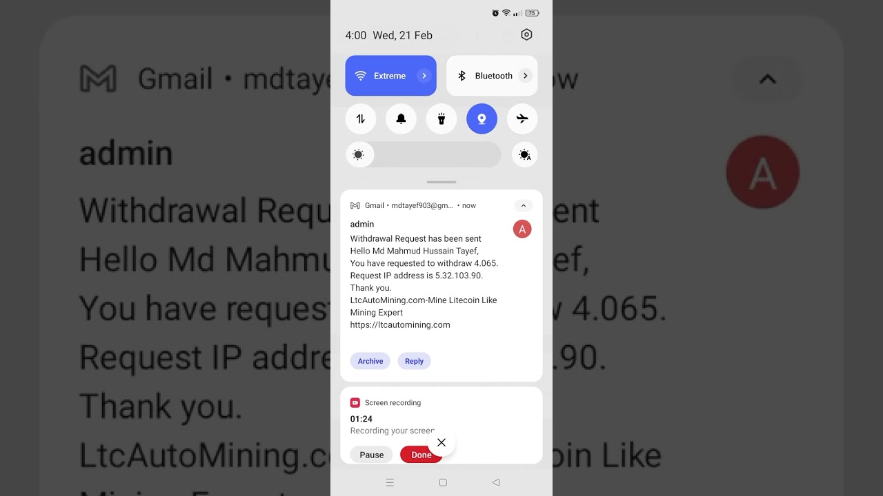 Ltc auto mining live withdrawal process