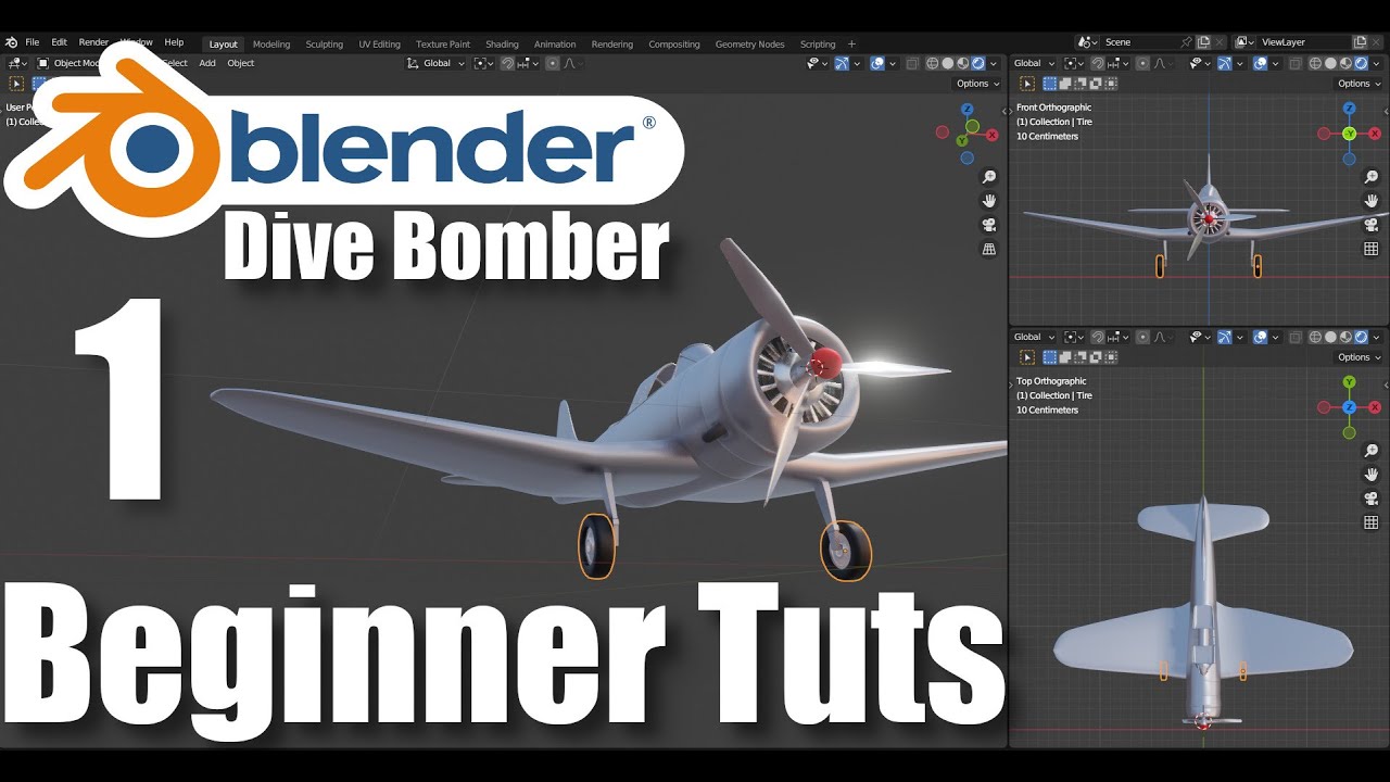 Изучите Blender: создайте самолет