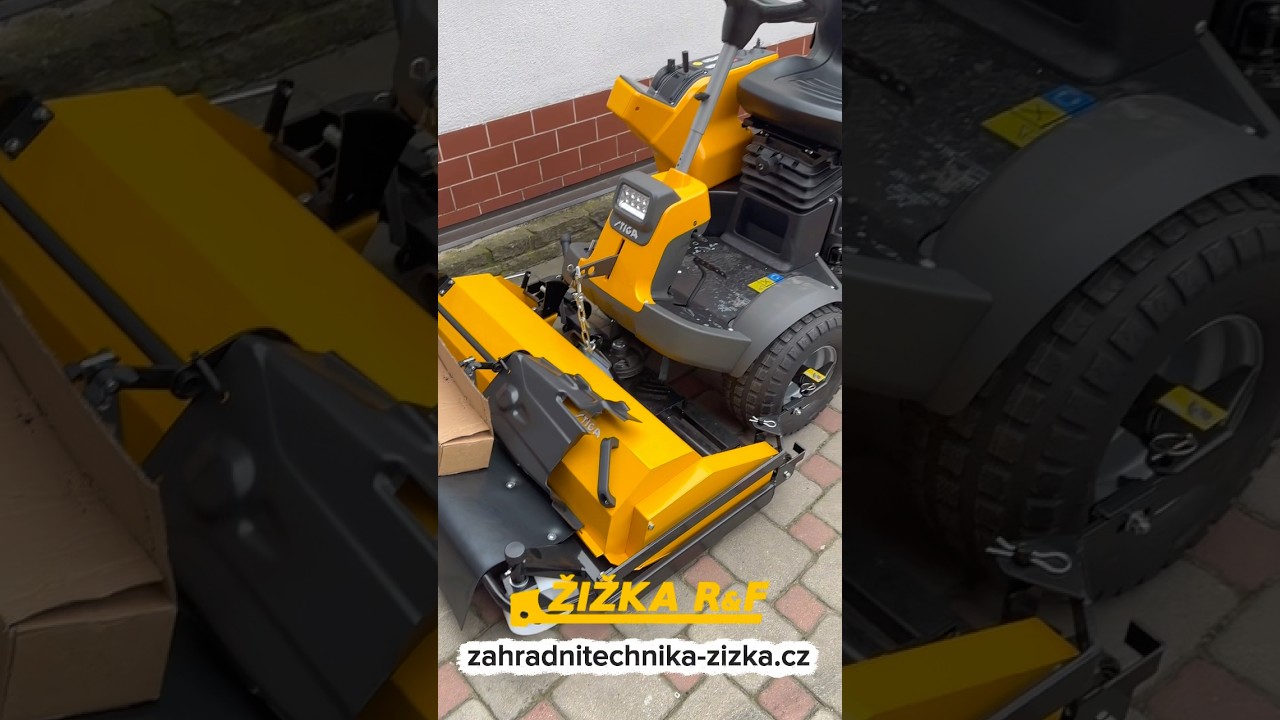 Rider Stiga Park Pro 900 WX a cepová sekačka Stiga. Předání dalšího stroje. 