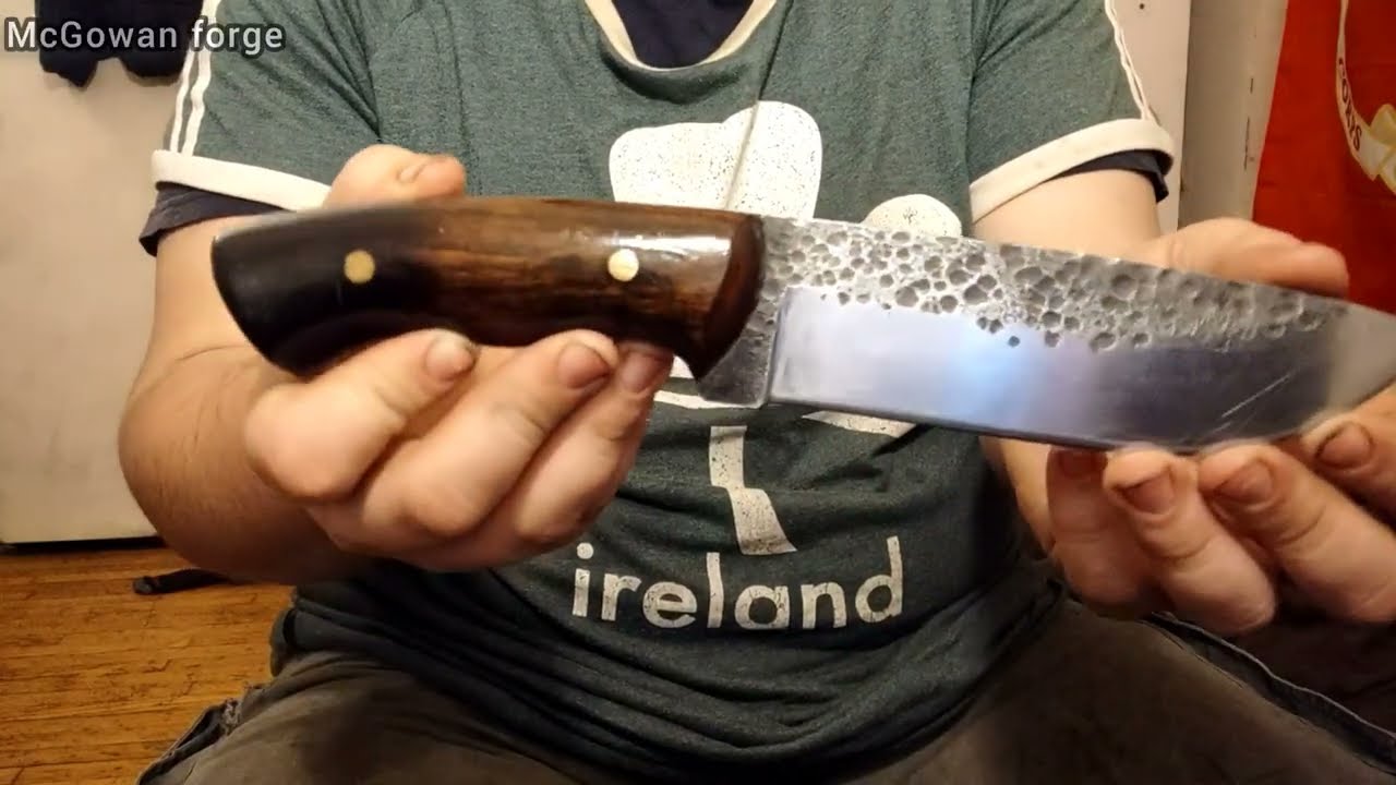 Forging My New EDC Belt Knife (Every Day Carry, made From 52-100 Ball Bearing Steel)