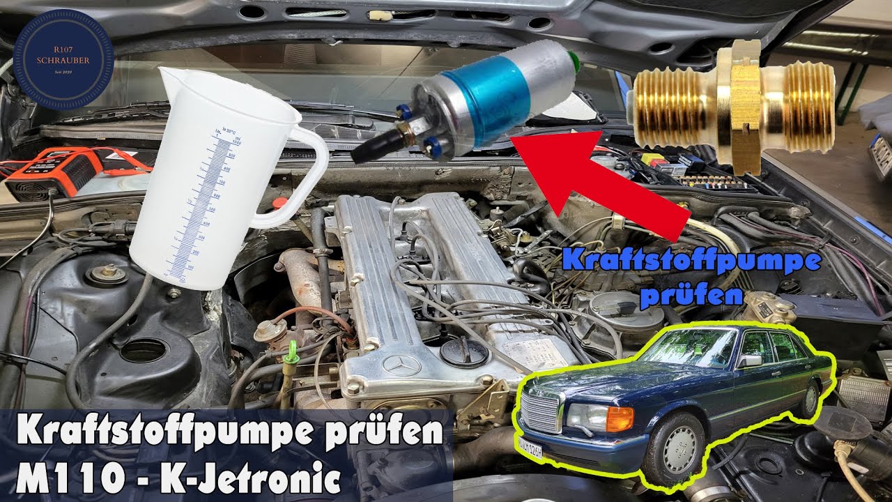 Kraftstoffpumpe prüfen - K-Jetronic - M110 Mercedes W126
