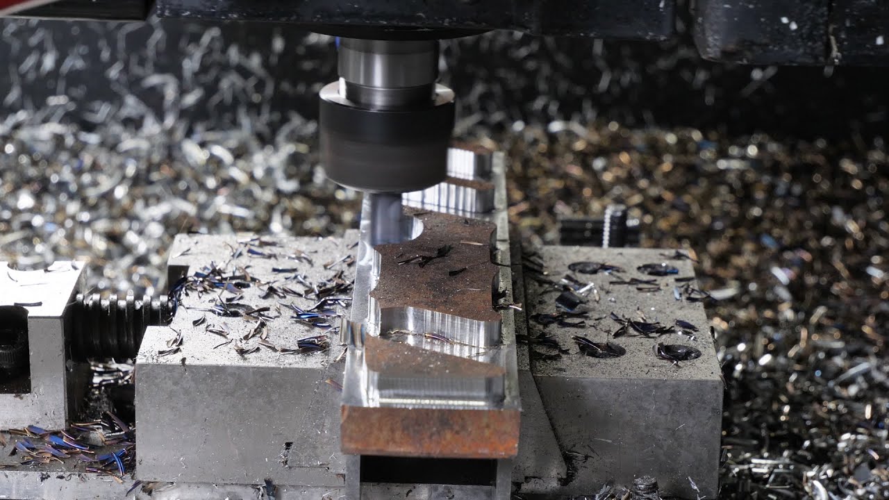 Machining a Steel Part at 2 Cubic Inches per Minute on the MR-1 CNC Gantry Mill