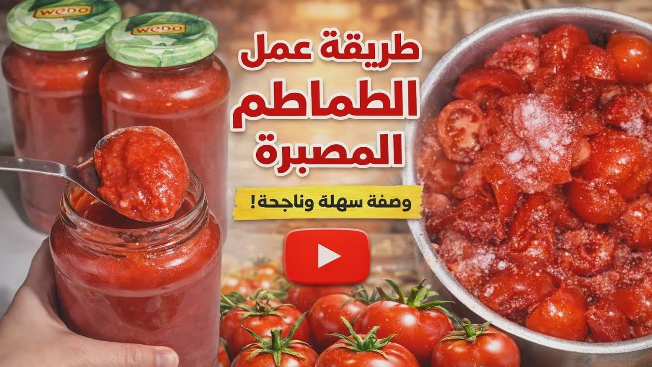 طريقة عمل الطماطم المصبرة (طوماطيش تاع القوطي) اللي الكل يبحث عليه! طريقة سهلة ومضمونة 100% 🍅💯