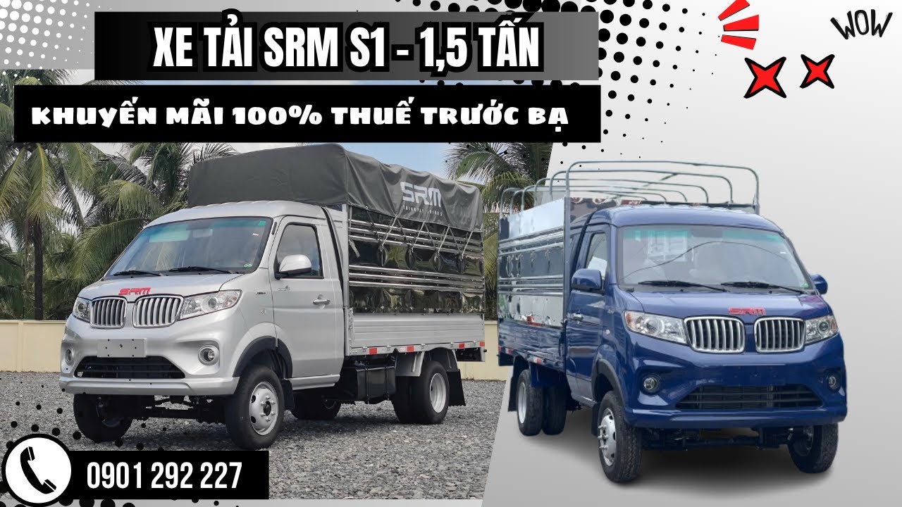 Tất cả ưu điểm của xe SRM S1 mẫu xe tải 1.5 tấn m&aacute;y xăng si&ecirc;u HOT|Xe tải SRM 1,5 Tấn