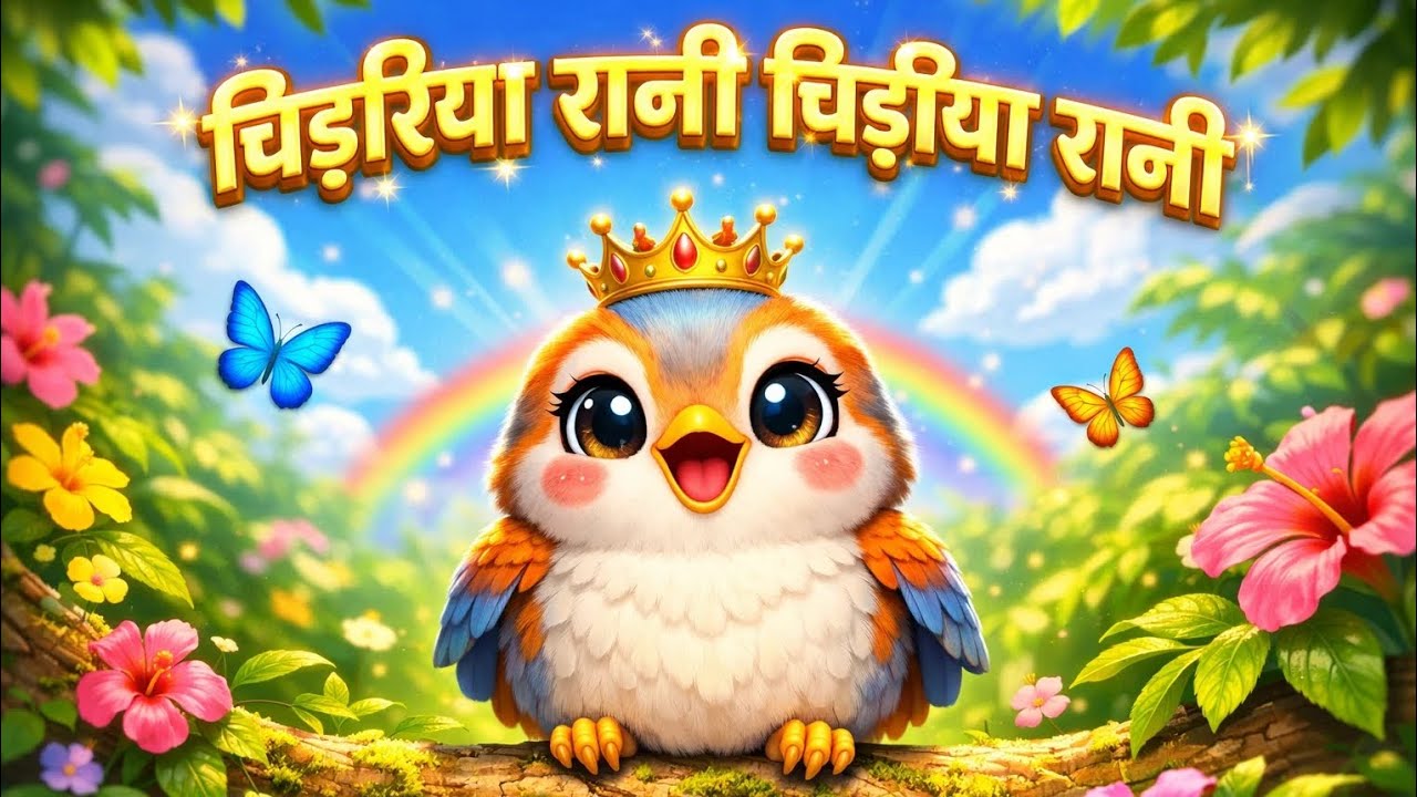 चिड़िया रानी चिड़िया रानी | मेहनत की प्यारी सीख | Kids Poem in Hindi 🐦🌿