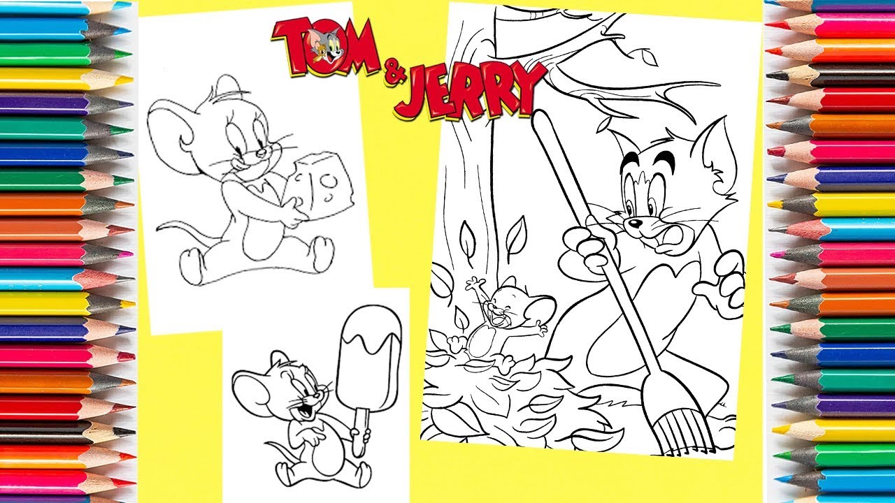 Tom and Jerry  Coloring Pages  Cartoon  Classic |Coloriage  tom  et jerry