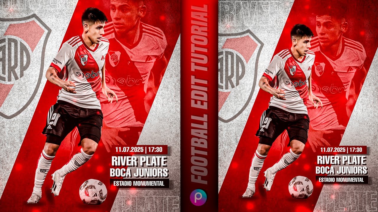 Football Edits Design Tutorial PicsArt Mobile - Como Fazer Arte Flyer de Jogador de Futebol