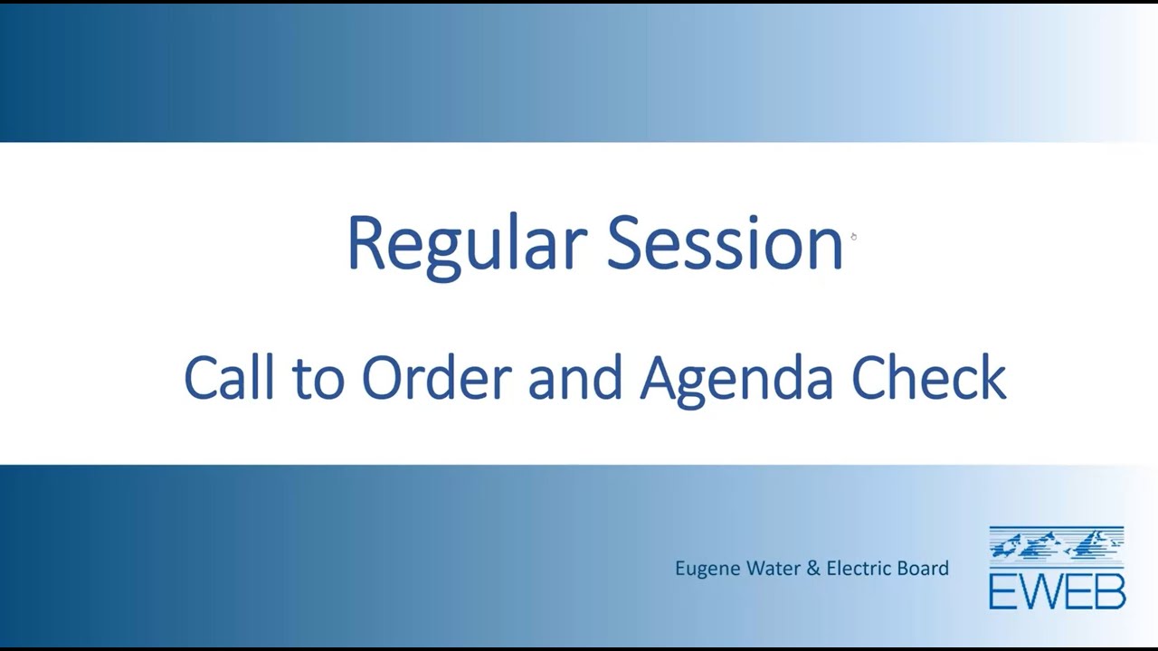 EWEB Board of Commissioners Meeting May 5, 2020