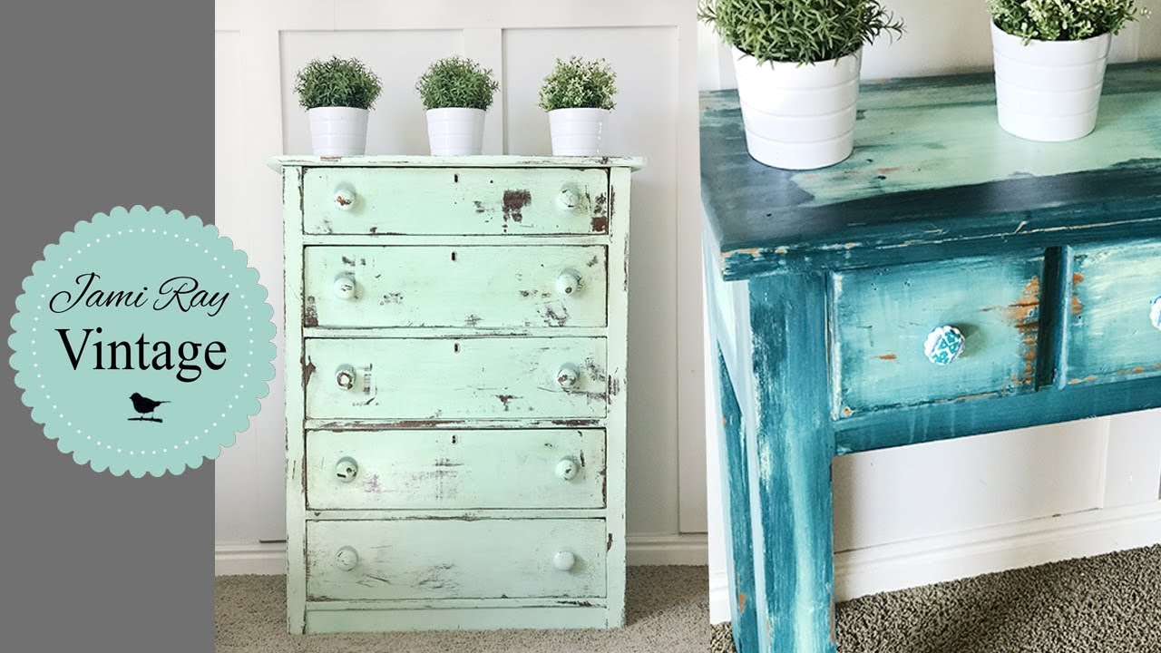 How To Do Chippy and Bohemian Paint Techniques With DIY Paint