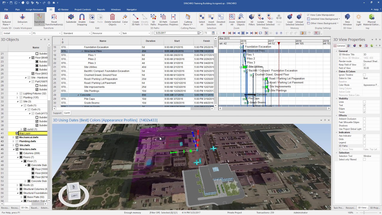 SYNCHRO 4D: Adding a Map Layer & Creating 3D Objects