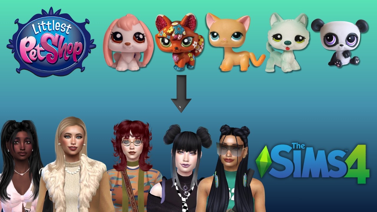 I turned littlest pet shops into sims with different aesthetics