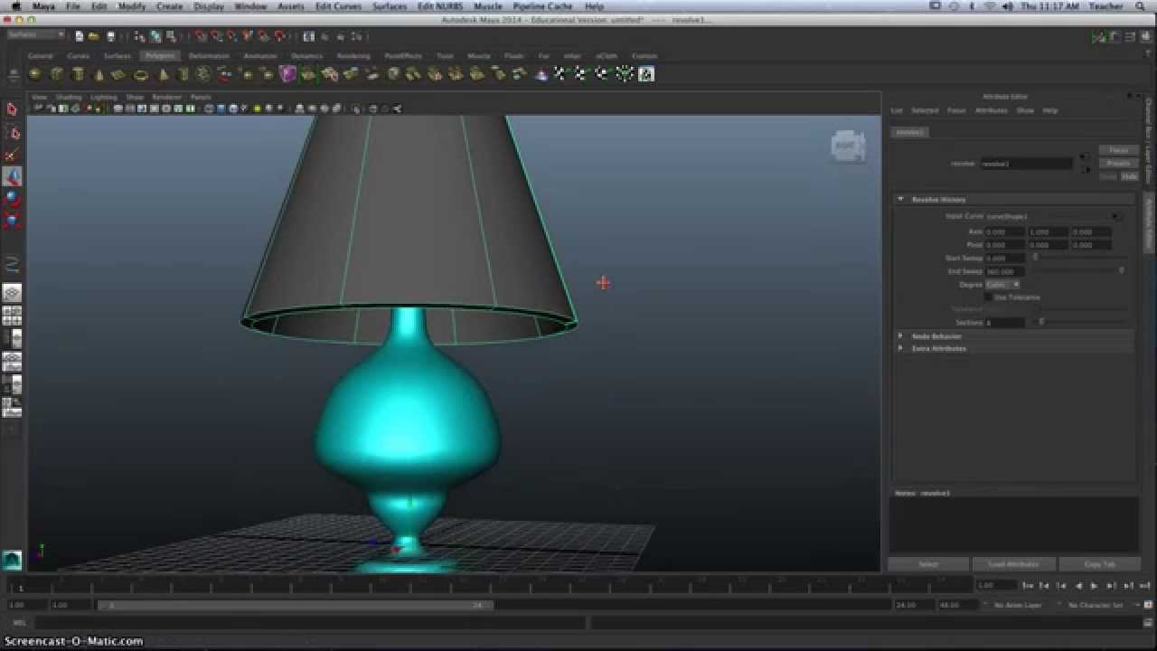 Creating a Lamp in Maya