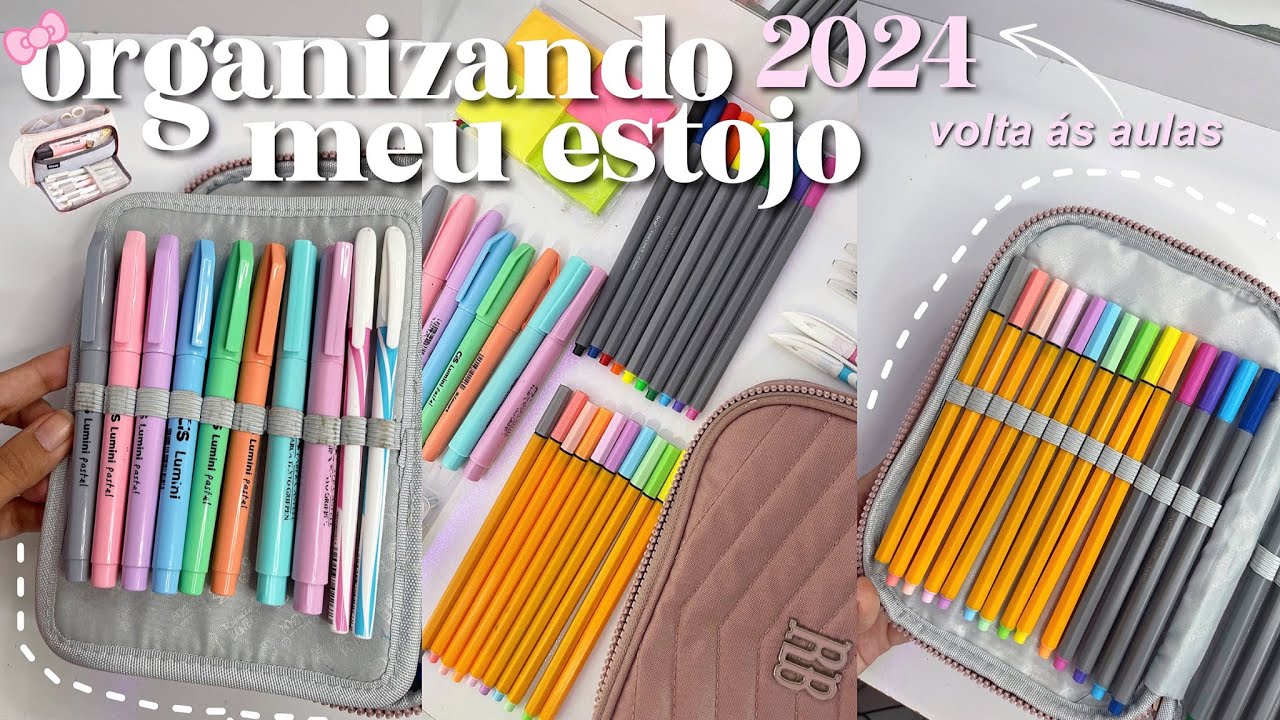 organizando meu estojo volta ás aulas 2024 🎀
