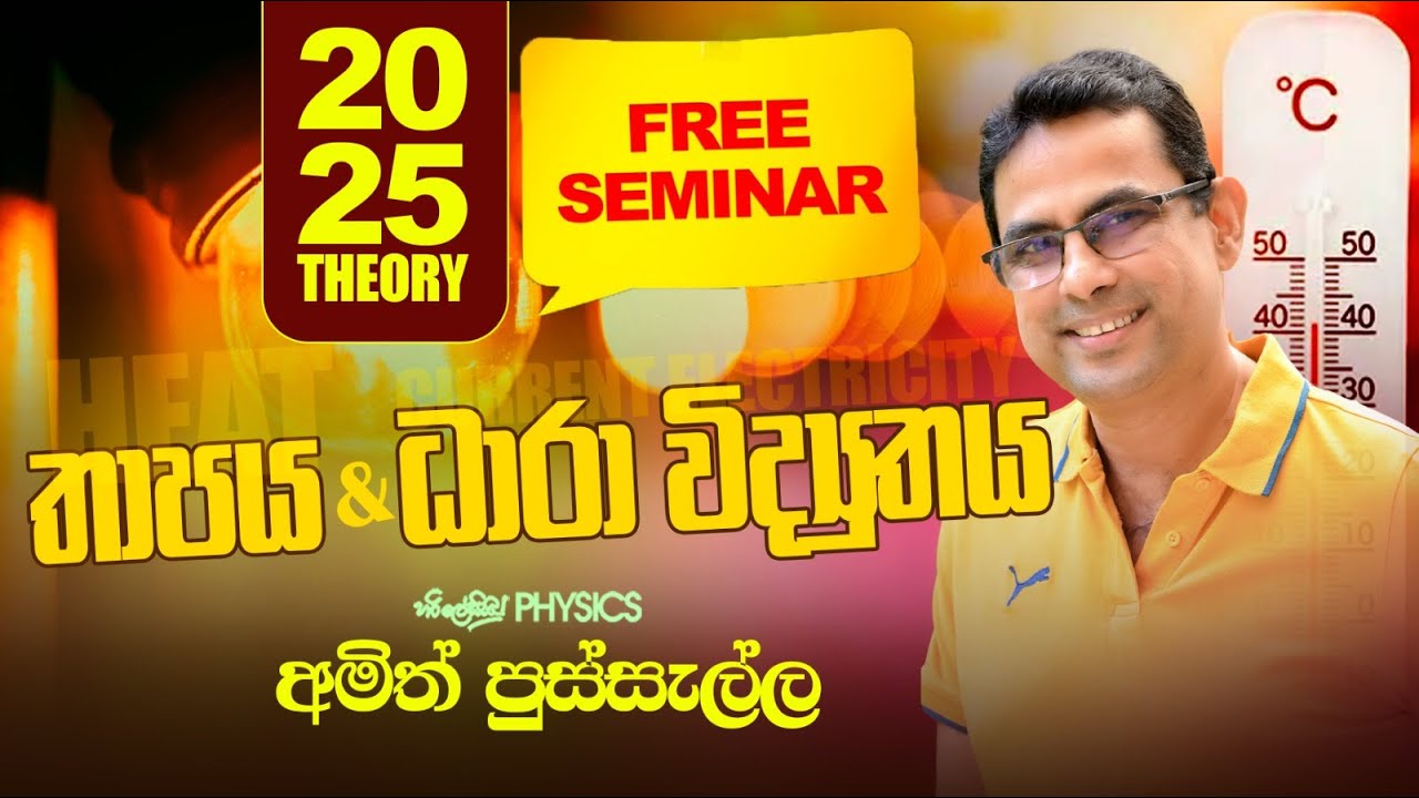 තාපය සහ ධාරා විද්‍යුතය ආරම්භය - 2025 THEORY
