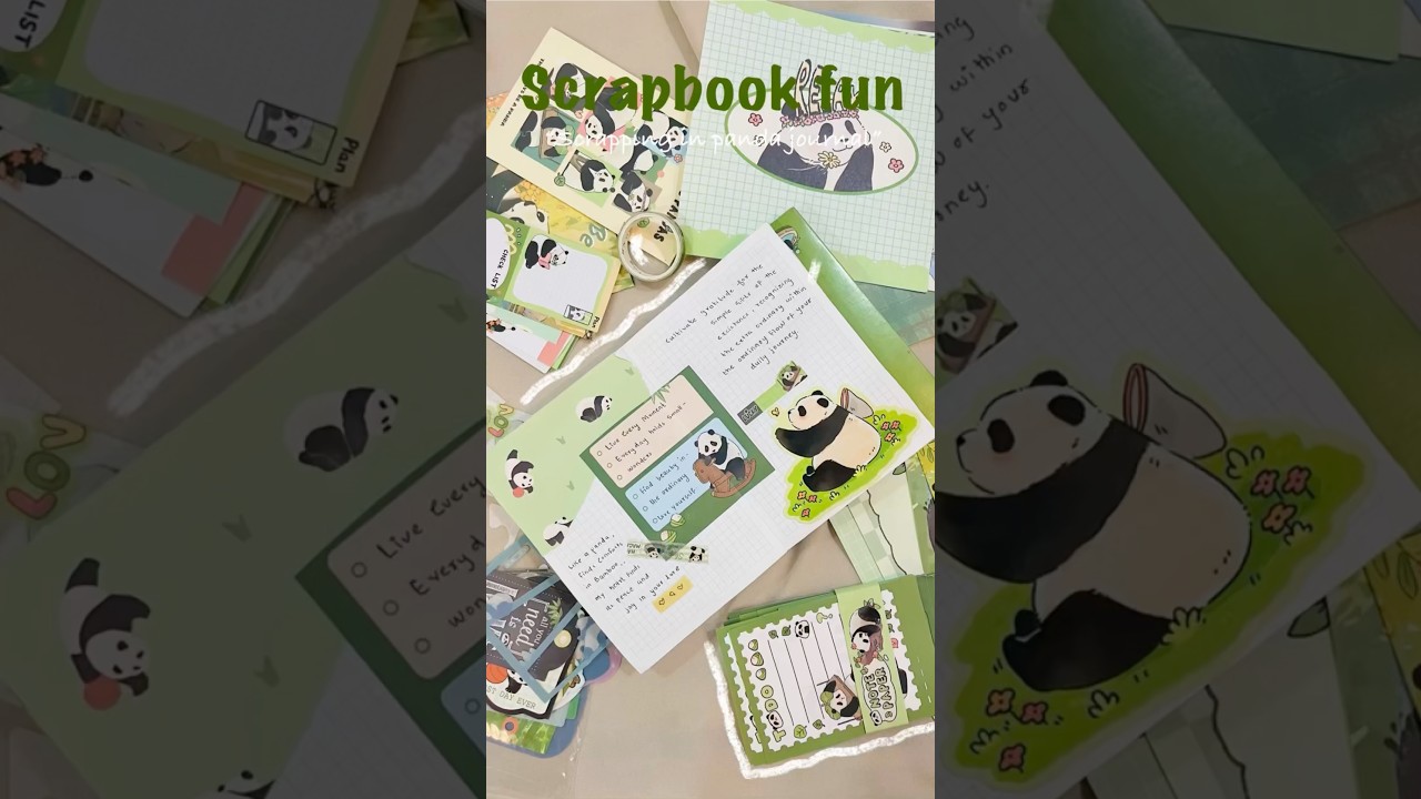 Journaling with a panda twist 🐼📝 #diy #art #journaling #scrapbooking #aesthetic #craft #hampers