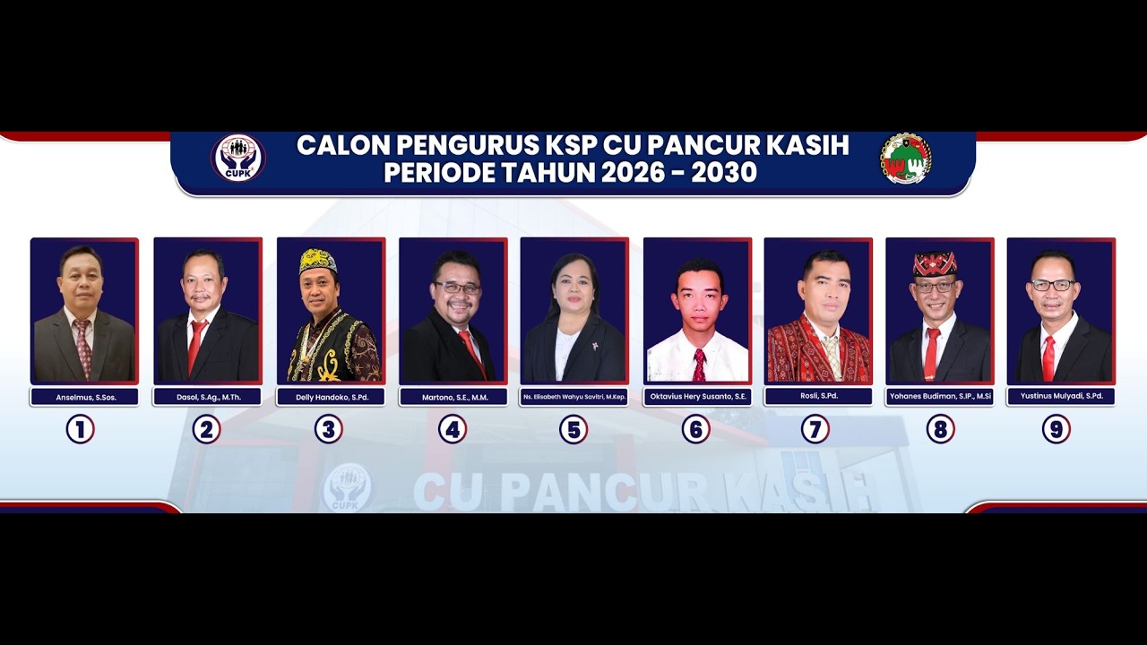Video sosialisasi perkenalan Calon Pengurus KSP CU Pancur Kasih periode 2026-2030