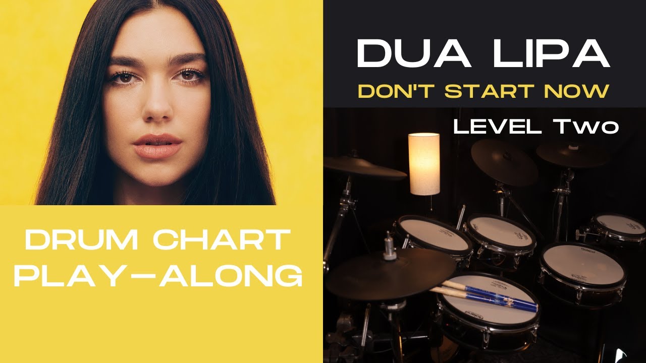 Dua Lipa | Don't Start Now Drum Transcription/ Chart Play-along | Level Two