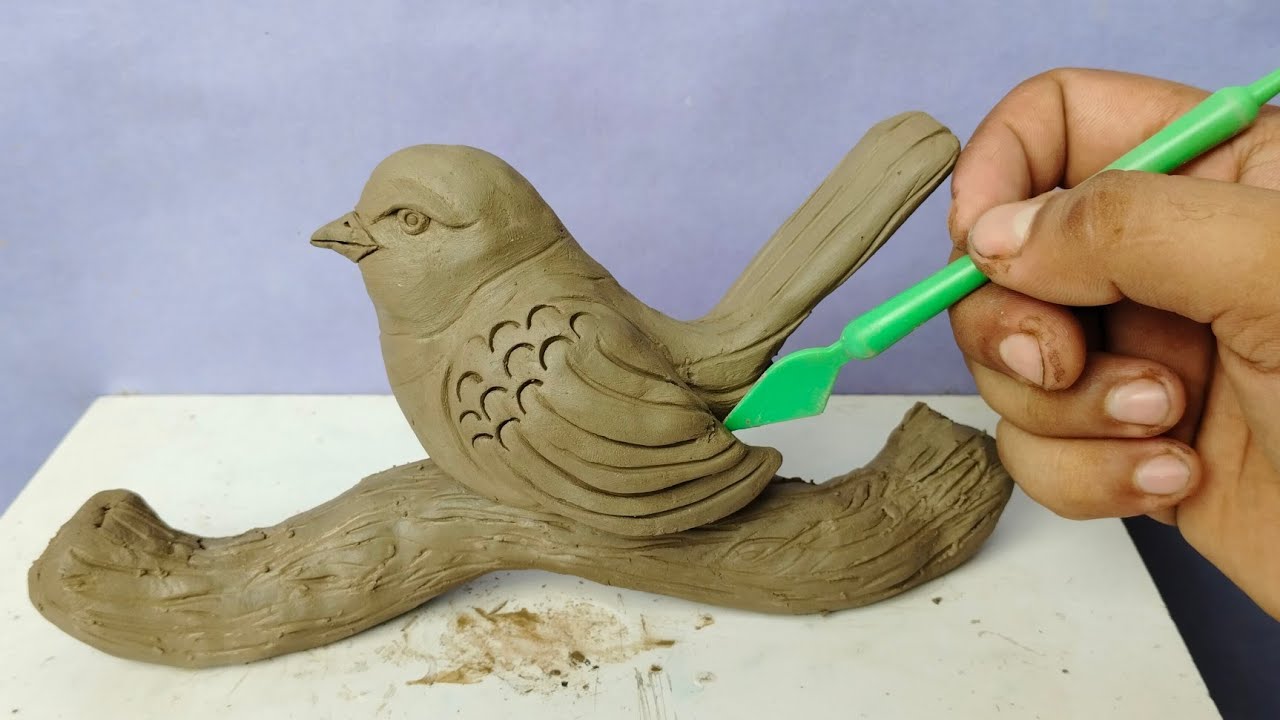 how to make a clay bird | clay bird making | bird making | 🐦🐦 #trending #clay #birds