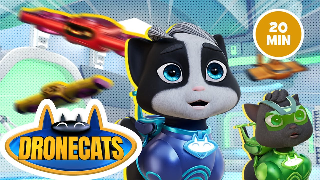 😸DRONECATS: 20min Mashup!🦹‍♀️ | Superhero Cartoon | 20