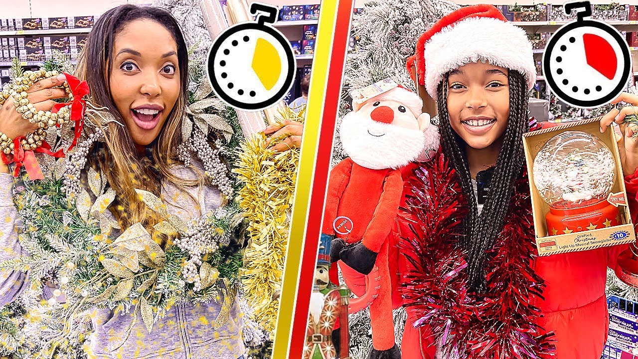 J’ACHÈTE TOUT ROUGE vs ELLE ACHÈTE TOUT DORÉ 🎄🔥 QUI GAGNE LE CHALLENGE NOËL ?
