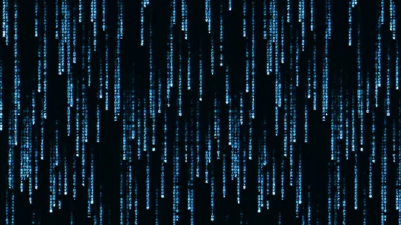 Futuristic Blue Data Stream Overlay | 4K Cyberpunk Interface Loop