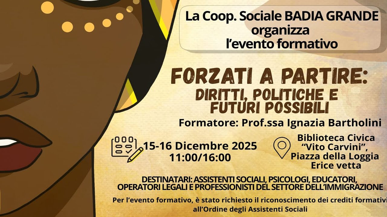 Forzati a partire, due giorni di formazione promossi da Badia Grande