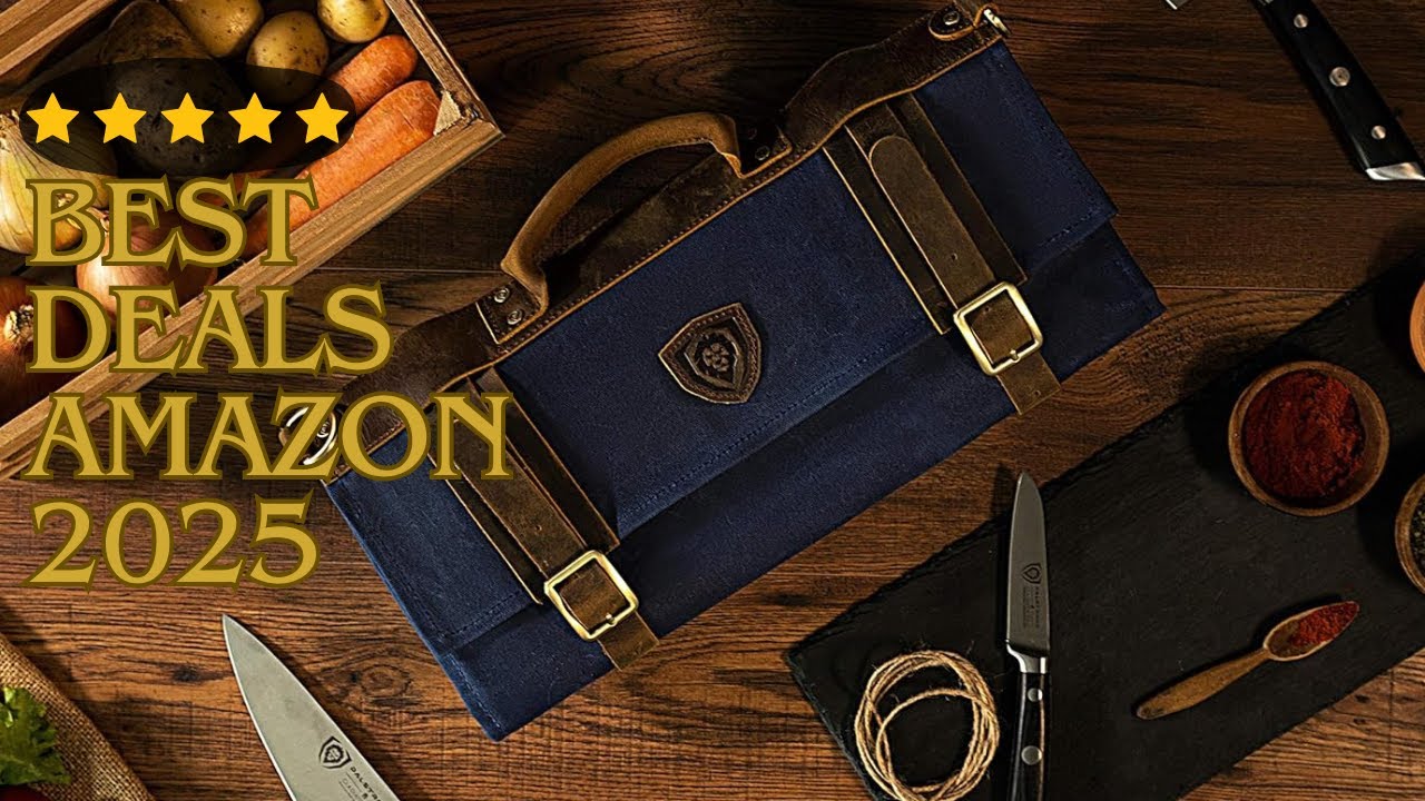 Dalstrong Nomad Knife Wrap Roll - 12oz Waxed Canvas Top Grain Leather