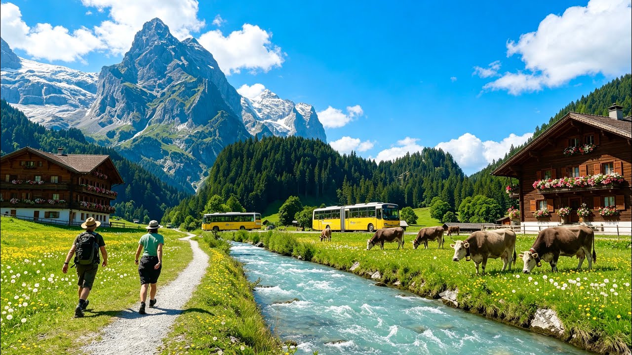 Я нашел самую расслабляющую деревню в Швейцарии🇨🇭 Летняя пешеходная экскурсия по долине Розенлауи