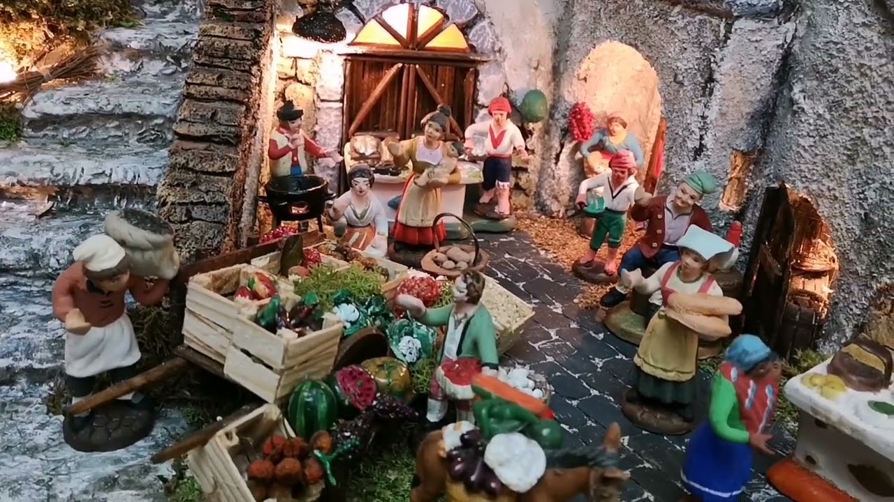 presepe napoletano Antonio 2018 allestito