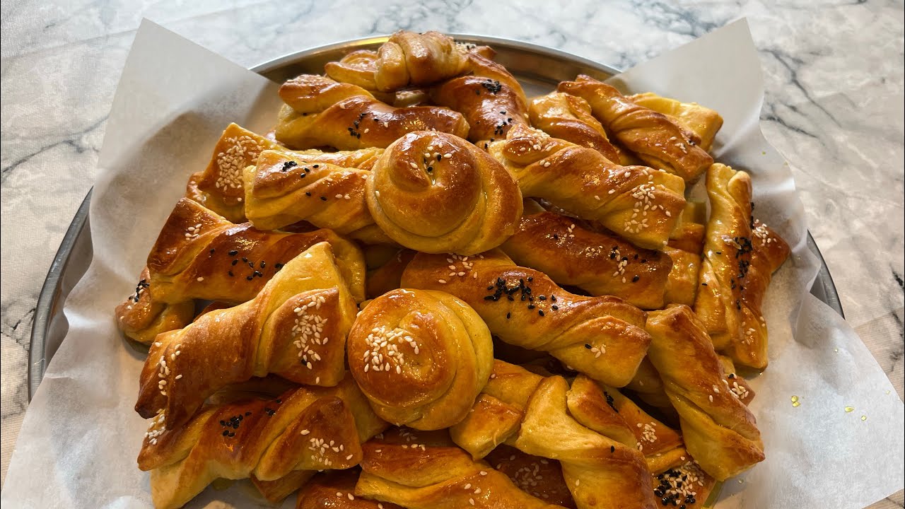 طرز تهیه شیرینی ساده خانگی🥧🍪همیشه واسه مهمونام میپزم/ آموزش آشپزی 
