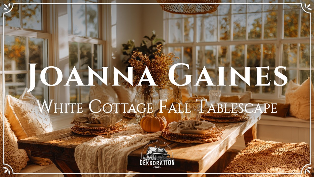 Joanna Gaines Inspired Fall Tablescape | White Cottage Farmhouse Tour 2025