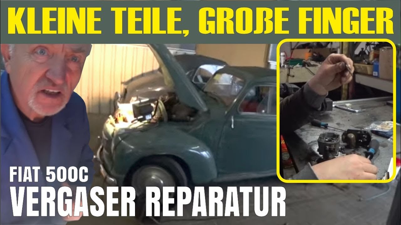 Fiat 500C Topolino Coupe: Läuft der Motor endlich? | Vergaser Überholung die Lösung? [REPARATUR]