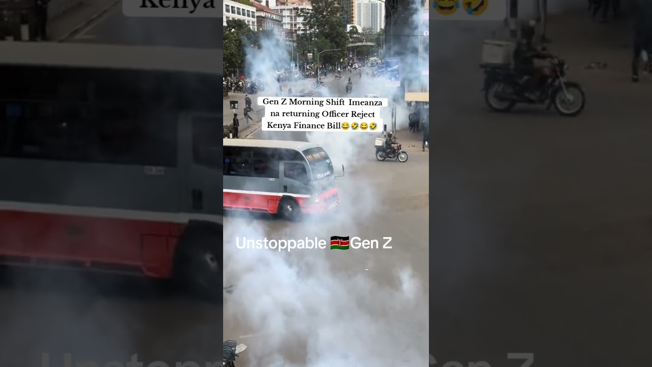 Kenyan Gen Z Teargas returning officer. we reject The 2024 finance Bill