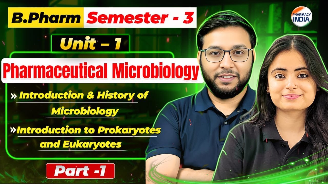 Introduction & History | Prokaryotes vs Eukaryotes | Microbiology | Part-1| U - 1| Sem 3 | B.Pharm