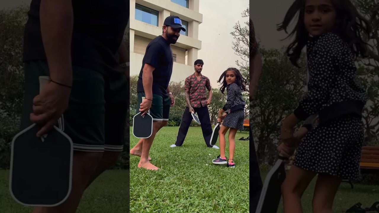 ❤️Rohit Sharma And Daughter And Tilak Varma 🥰 #rohitsharma #tilakvarma #ipl #status