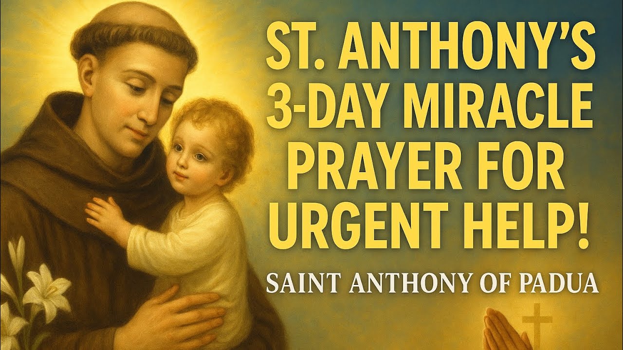 🙏ST. ANTHONY PRAYER FOR URGENT NEEDS IN 3 DAYS | ST ANTHONY OF PADUA