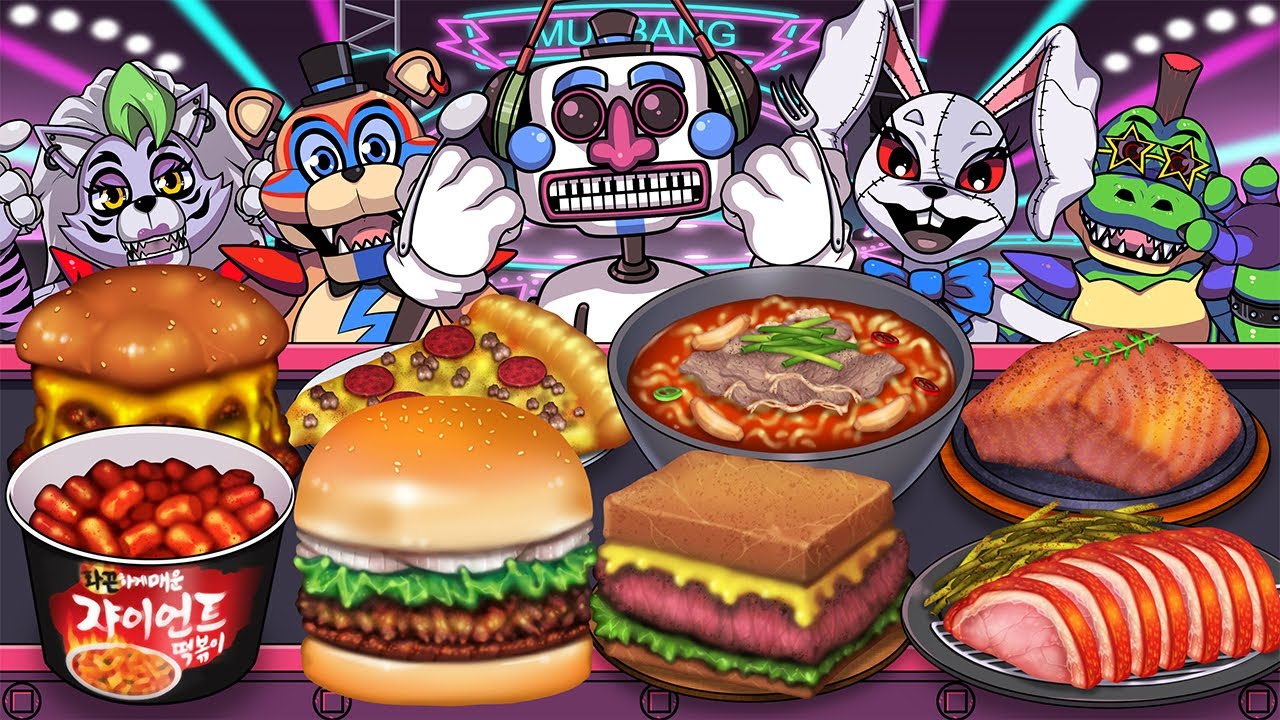 FNAF Security Breach Mukbang Animation DJ music man Set COMPLETE EDITION 2
