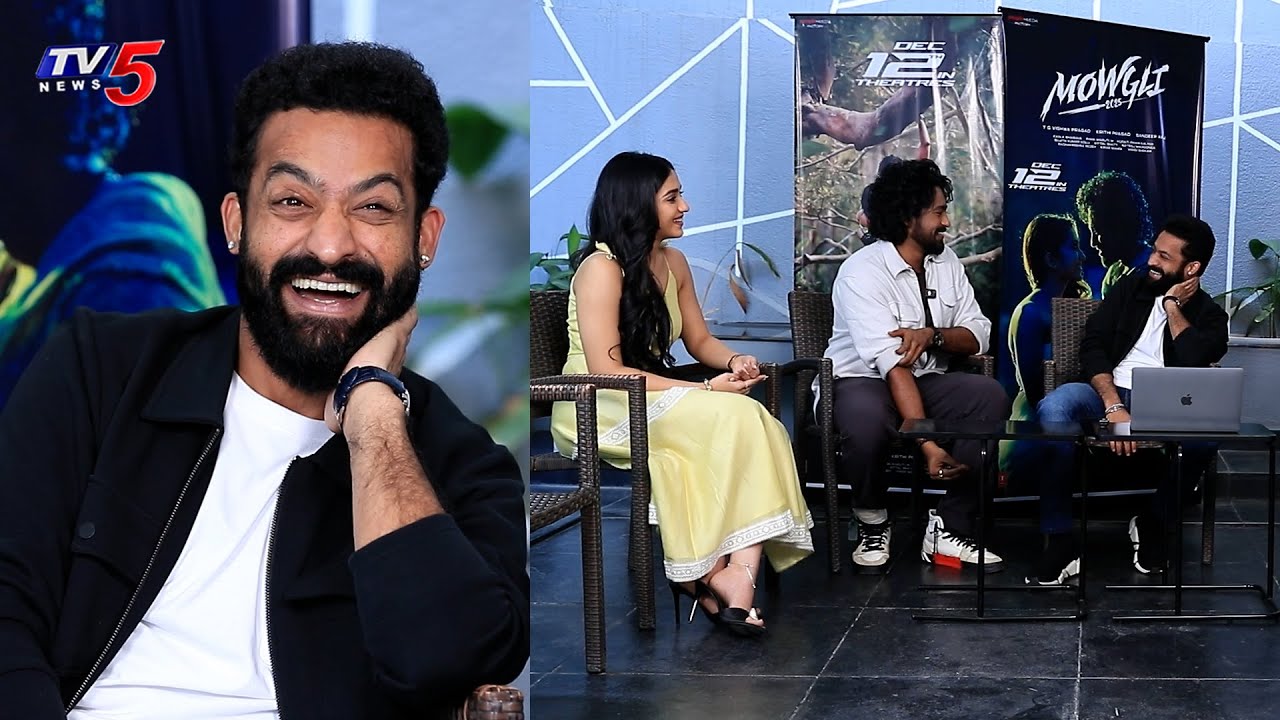 Jr NTR Fun with Roshan Kanakala | Mowgli Movie Teaser Launch | Sandeep Raj | TV5 Entertainment